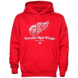 NHL Detroit Red Wings Majestic Critical Victory VIII Fleece Hoodie - Steel