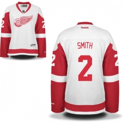 Brendan Smith Women's Reebok Detroit Red Wings Authentic White Away Jersey