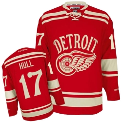 Brett Hull Reebok Detroit Red Wings Authentic Red 2014 Winter Classic NHL Jersey
