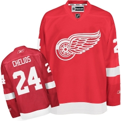 Chris Chelios Reebok Detroit Red Wings Authentic Red Home NHL Jersey