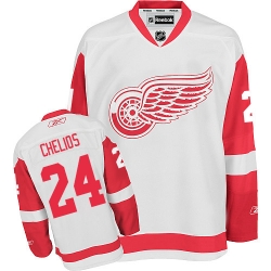 Chris Chelios Reebok Detroit Red Wings Authentic White Away NHL Jersey