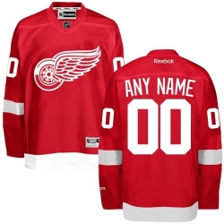 Reebok Detroit Red Wings Customized Authentic Red Home NHL Jersey