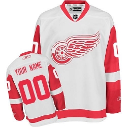 Reebok Detroit Red Wings Customized Authentic White Away NHL Jersey