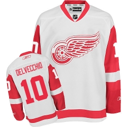 Alex Delvecchio Reebok Detroit Red Wings Premier White Away NHL Jersey