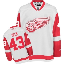Darren Helm Reebok Detroit Red Wings Premier White Away NHL Jersey