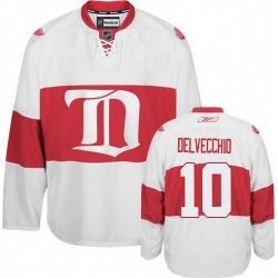 Alex Delvecchio Reebok Detroit Red Wings Authentic White Third NHL Jersey