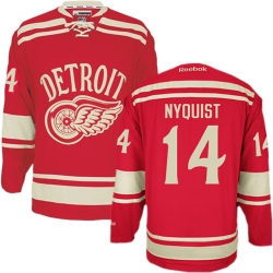 Gustav Nyquist Reebok Detroit Red Wings Authentic Red 2014 Winter Classic NHL Jersey
