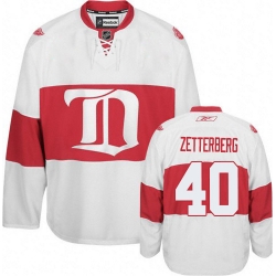 Henrik Zetterberg Reebok Detroit Red Wings Authentic White Third NHL Jersey