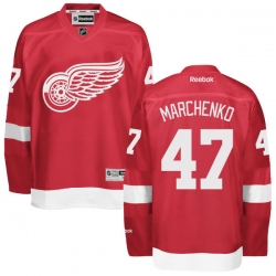 Alexei Marchenko Reebok Detroit Red Wings Authentic Red Home Jersey
