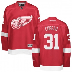 Jared Coreau Reebok Detroit Red Wings Authentic Red Home Jersey