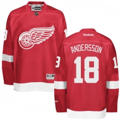 Joakim Andersson Reebok Detroit Red Wings Authentic Red Home Jersey