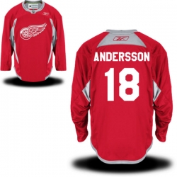 Joakim Andersson Reebok Detroit Red Wings Authentic Red Practice Jersey