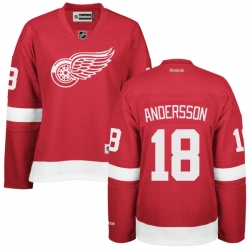 Joakim Andersson Women's Reebok Detroit Red Wings Authentic Red Home Jersey