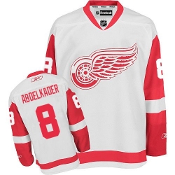 Justin Abdelkader Reebok Detroit Red Wings Authentic White Away NHL Jersey
