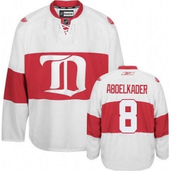 Justin Abdelkader Reebok Detroit Red Wings Authentic White Third NHL Jersey