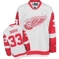 Kris Draper Reebok Detroit Red Wings Premier White Away NHL Jersey
