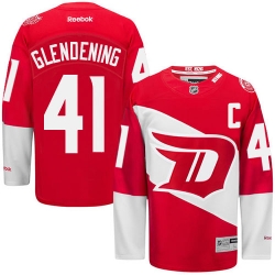 Luke Glendening Reebok Detroit Red Wings Premier Red 2016 Stadium Series NHL Jersey