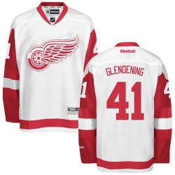Luke Glendening Reebok Detroit Red Wings Authentic White Away NHL Jersey
