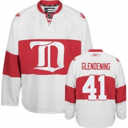 Luke Glendening Reebok Detroit Red Wings Premier White Third NHL Jersey