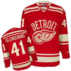 Luke Glendening Reebok Detroit Red Wings Premier Red 2014 Winter Classic NHL Jersey