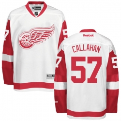 Mitch Callahan Reebok Detroit Red Wings Authentic White Away Jersey
