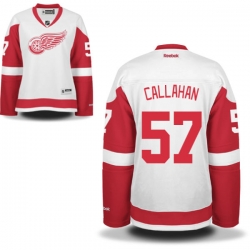 Mitch Callahan Women's Reebok Detroit Red Wings Authentic White Away Jersey