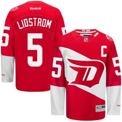 Nicklas Lidstrom Reebok Detroit Red Wings Premier Red 2016 Stadium Series NHL Jersey