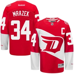 Petr Mrazek Reebok Detroit Red Wings Authentic Red 2016 Stadium Series NHL Jersey