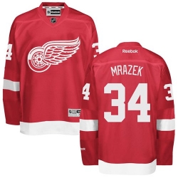 Petr Mrazek Reebok Detroit Red Wings Authentic Red Home NHL Jersey