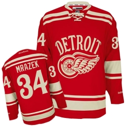 Petr Mrazek Reebok Detroit Red Wings Premier Red 2014 Winter Classic NHL Jersey