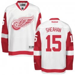 Riley Sheahan Reebok Detroit Red Wings Authentic White Away Jersey