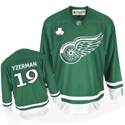 Steve Yzerman Reebok Detroit Red Wings Authentic Green St Patty's Day NHL Jersey