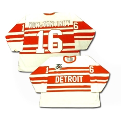 Vladimir Konstantinov CCM Detroit Red Wings Authentic White Throwback NHL Jersey
