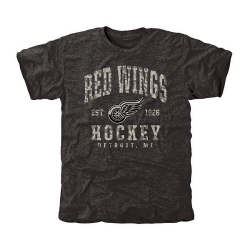 NHL Detroit Red Wings Black Camo Stack Tri-Blend T-Shirt