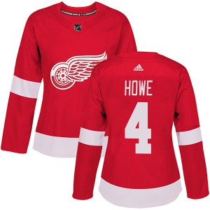 Mark Howe Women's Adidas Detroit Red Wings Authentic Red Home Jersey