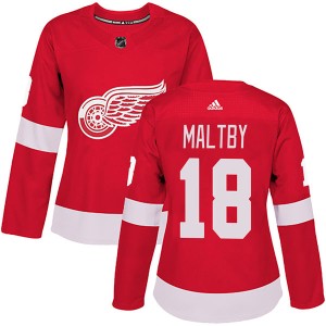 Kirk Maltby Women's Adidas Detroit Red Wings Authentic Red Home Jersey