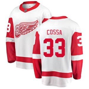 Sebastian Cossa Men's Fanatics Branded Detroit Red Wings Breakaway White Away Jersey