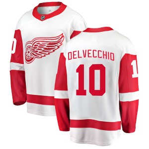 Alex Delvecchio Men's Fanatics Branded Detroit Red Wings Breakaway White Away Jersey