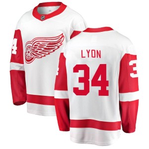 Alex Lyon Men's Fanatics Branded Detroit Red Wings Breakaway White Away Jersey