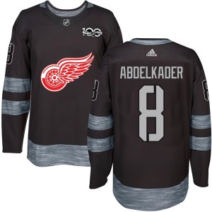 Justin Abdelkader Men's Detroit Red Wings Authentic Black 1917-2017 100th Anniversary Jersey