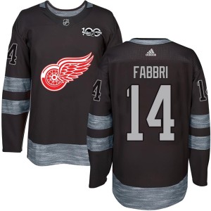 Robby Fabbri Men's Detroit Red Wings Authentic Black 1917-2017 100th Anniversary Jersey