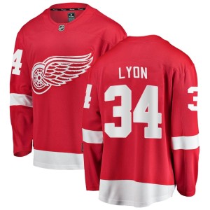 Alex Lyon Men's Fanatics Branded Detroit Red Wings Breakaway Red Home Jersey
