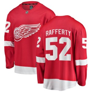 Brogan Rafferty Men's Fanatics Branded Detroit Red Wings Breakaway Red Home Jersey