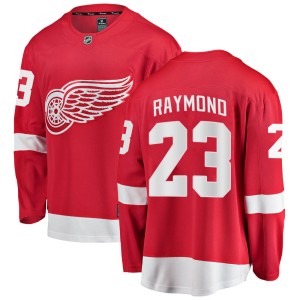Lucas Raymond Men's Fanatics Branded Detroit Red Wings Breakaway Red Home Jersey