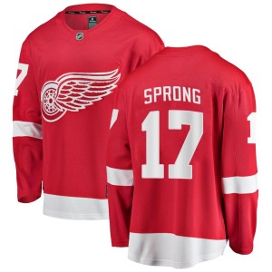 Daniel Sprong Men's Fanatics Branded Detroit Red Wings Breakaway Red Home Jersey