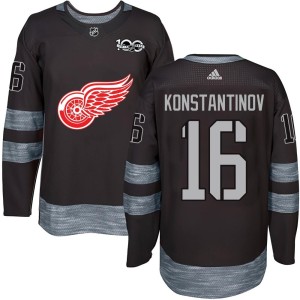 Vladimir Konstantinov Youth Detroit Red Wings Authentic Black 1917-2017 100th Anniversary Jersey