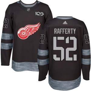 Brogan Rafferty Youth Detroit Red Wings Authentic Black 1917-2017 100th Anniversary Jersey
