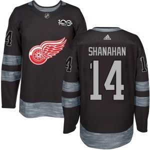 Brendan Shanahan Youth Detroit Red Wings Authentic Black 1917-2017 100th Anniversary Jersey