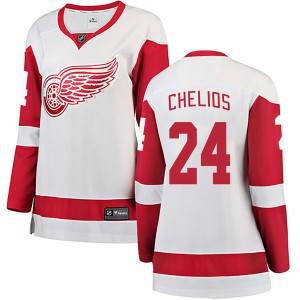 Chris Chelios Women's Fanatics Branded Detroit Red Wings Breakaway White Away Jersey