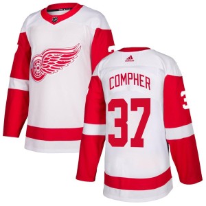 J.T. Compher Youth Adidas Detroit Red Wings Authentic White Jersey